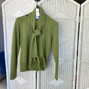 Ann Taylor Loft Merino Wool Blend sweater & scarf. Petite Large. New with tags!